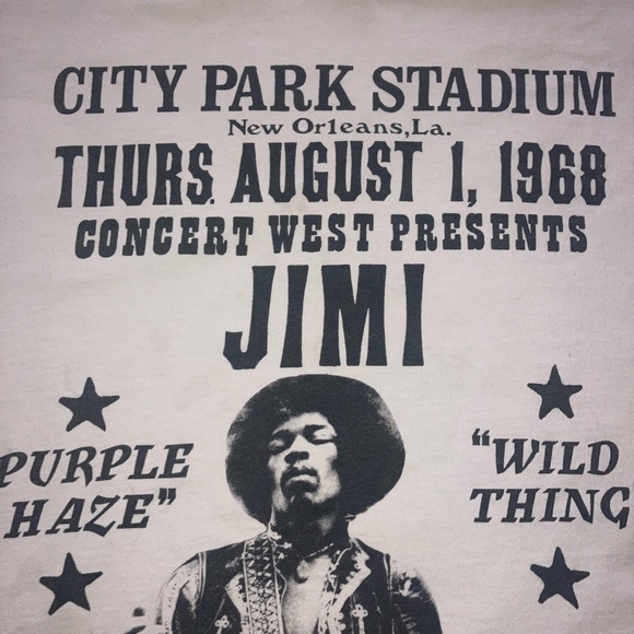 VINTAGE JIMI HENDRIX CONCERT SHIRT - Picture 4 of 5